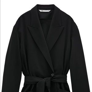 NWT ZARA Belted Blazer Dress.